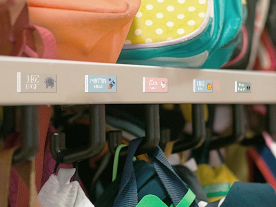 Set prova adesivi con nome