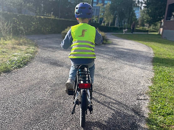 Gilet di sicurezza fluorescente per bambini con nome - Tema