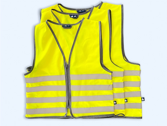 Gilet di sicurezza fluorescente per bambini con nome - Tema