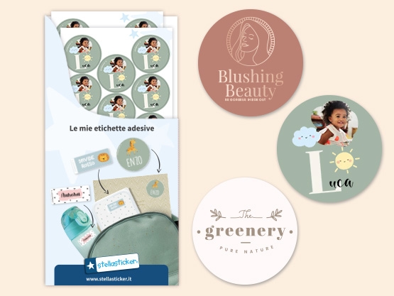 Crea il tuo design - Adesivi rotondi