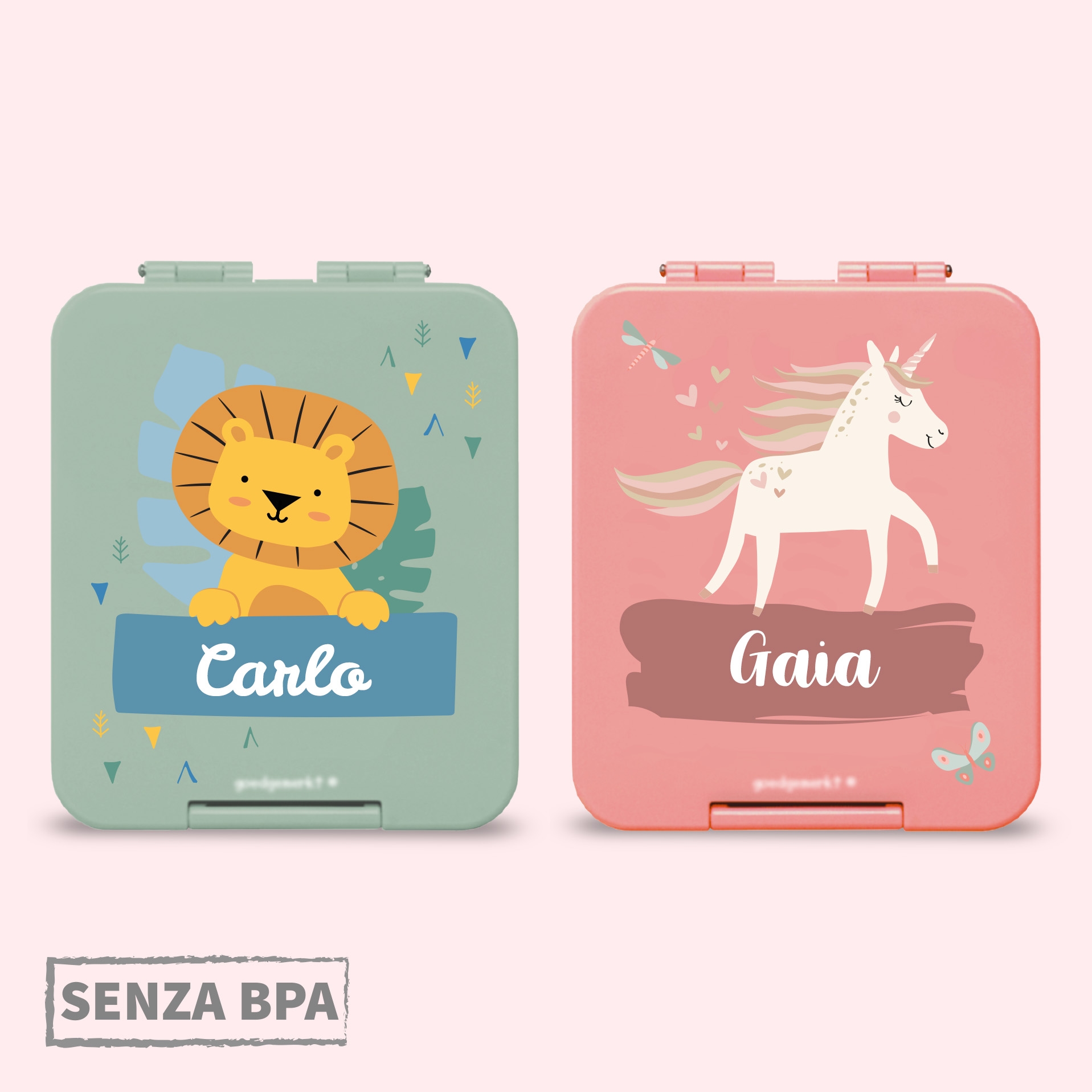 Pack Duo Porta merenda personalizzati
