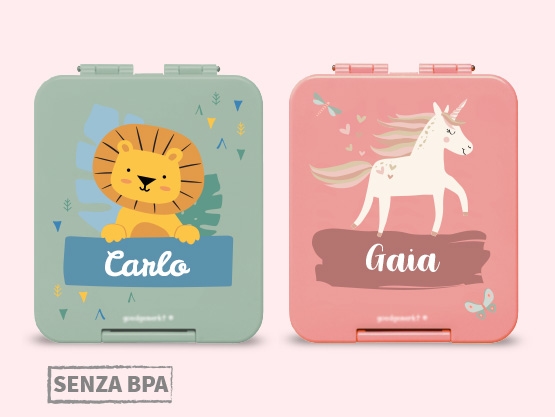 Pack Duo Porta merenda personalizzati