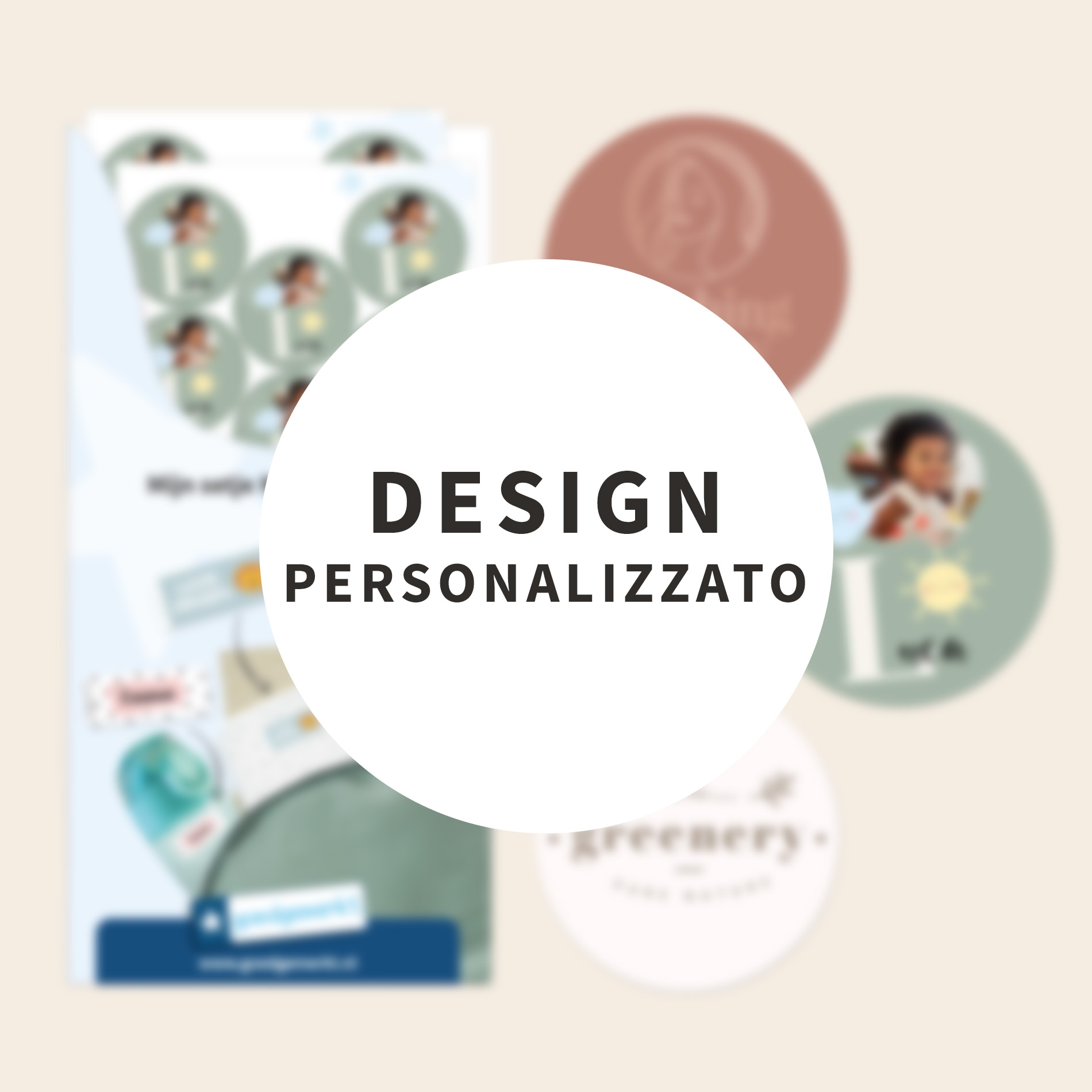 Crea il tuo design - Adesivi rotondi