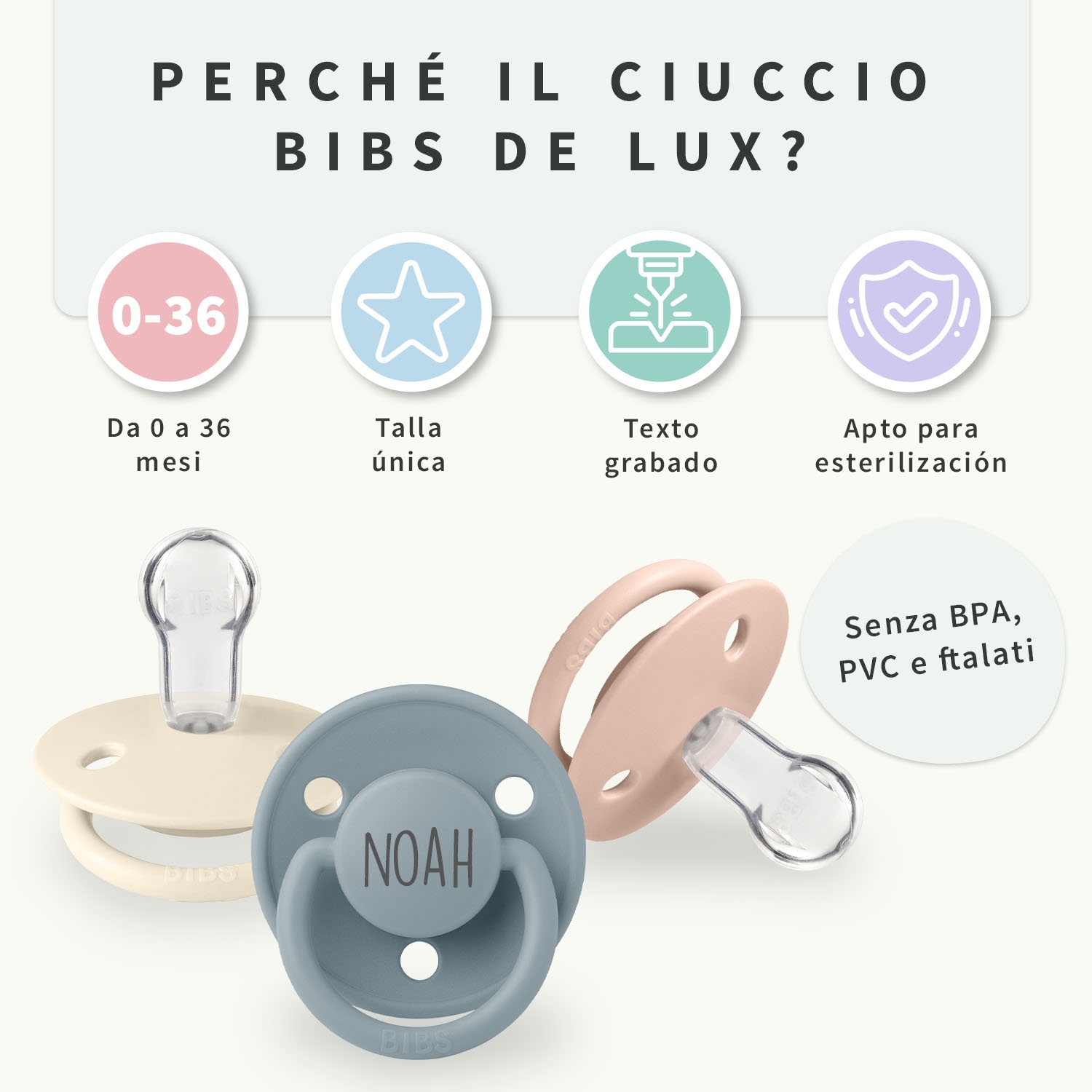 Ciuccio personalizzato con nome