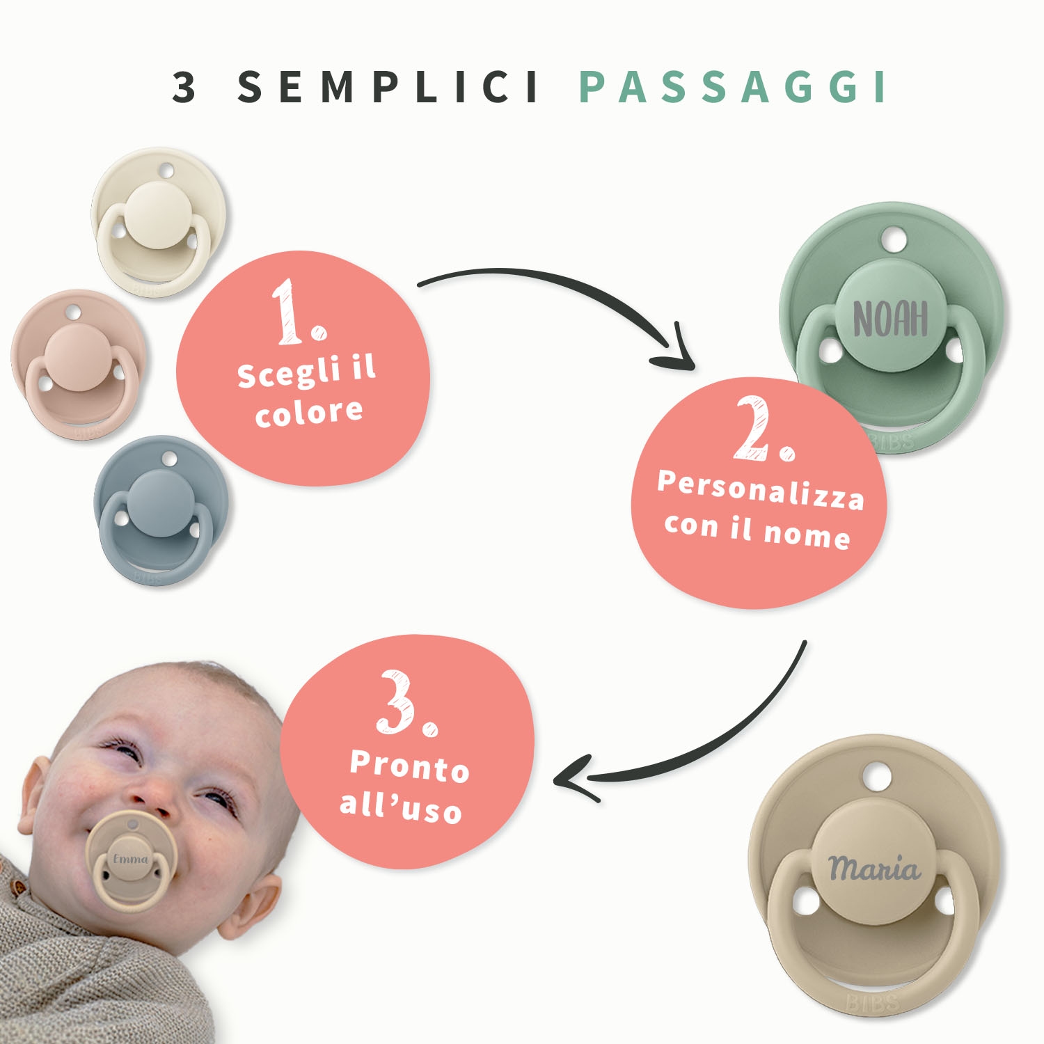 Ciuccio personalizzato con nome