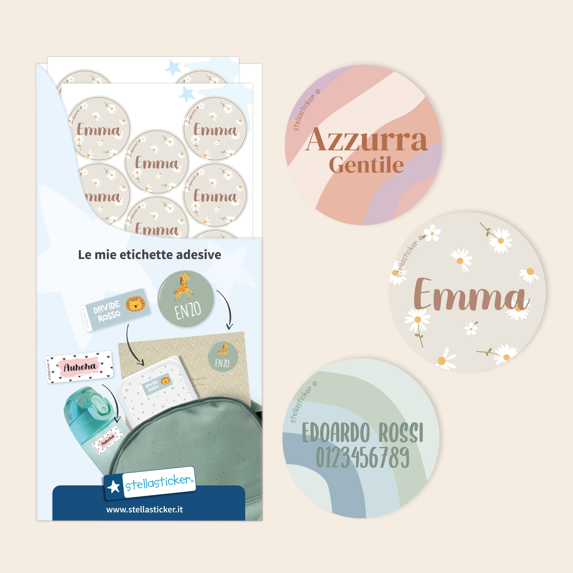 Etichette rotonde di Design