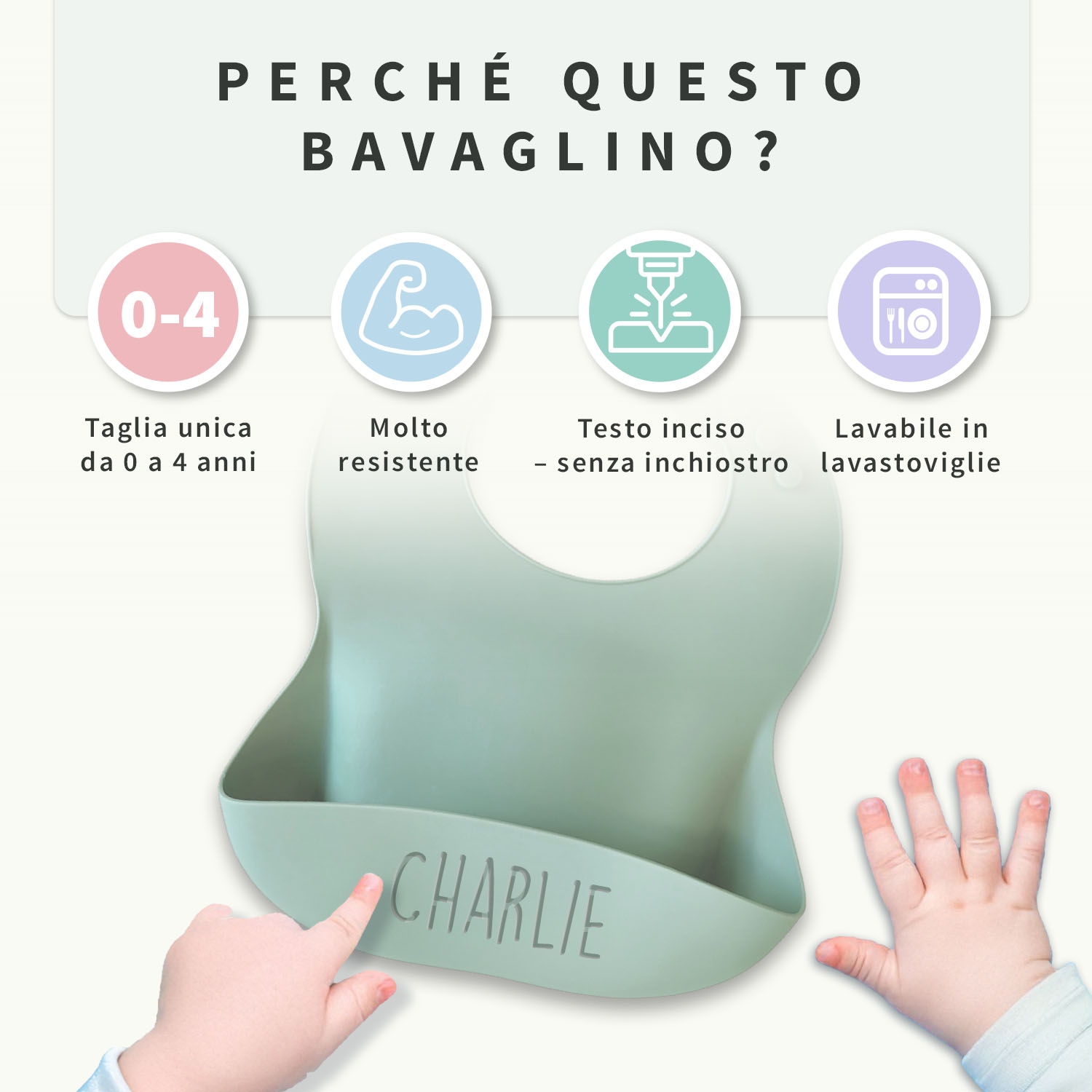 Bavaglino in silicone personalizzato