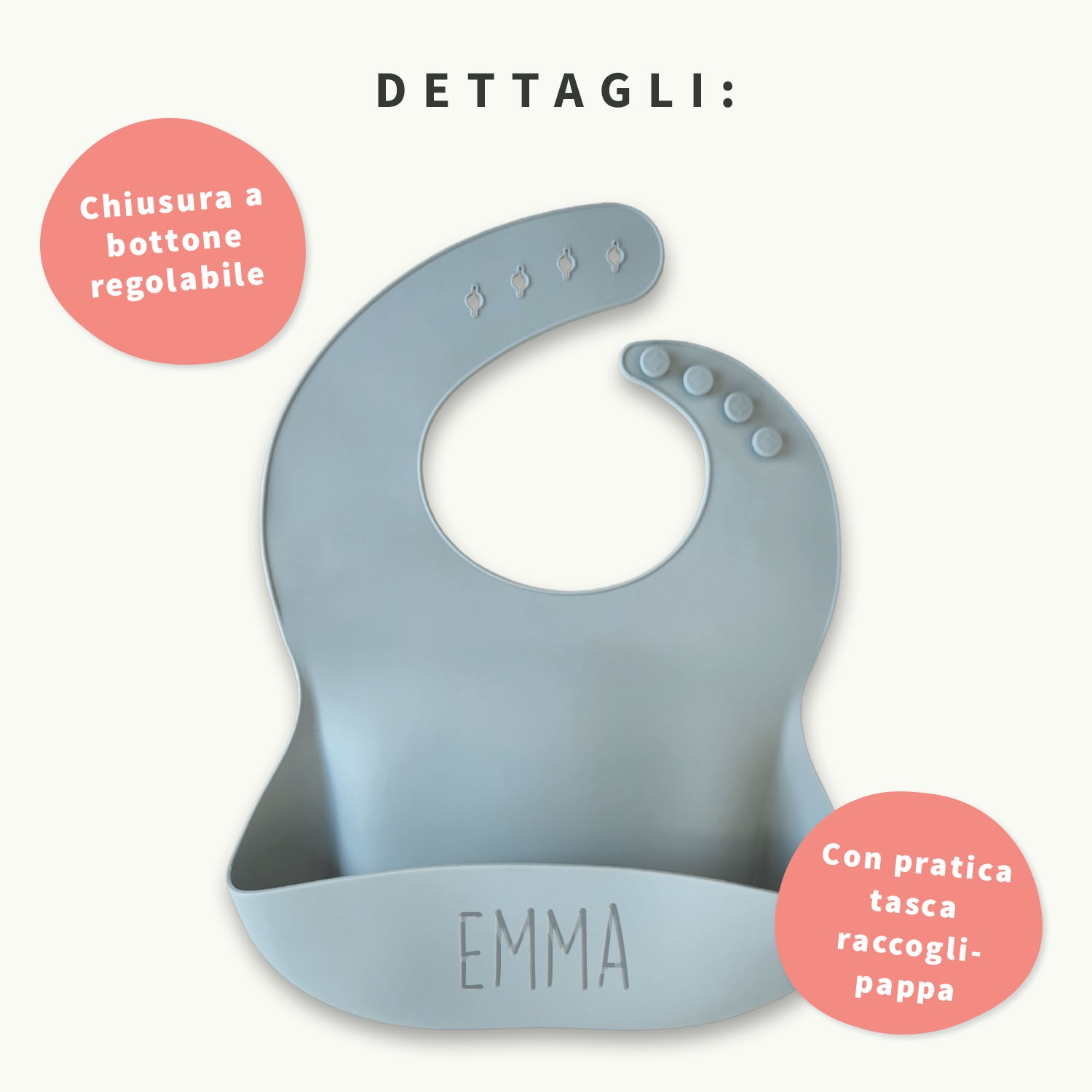 Bavaglino in silicone personalizzato