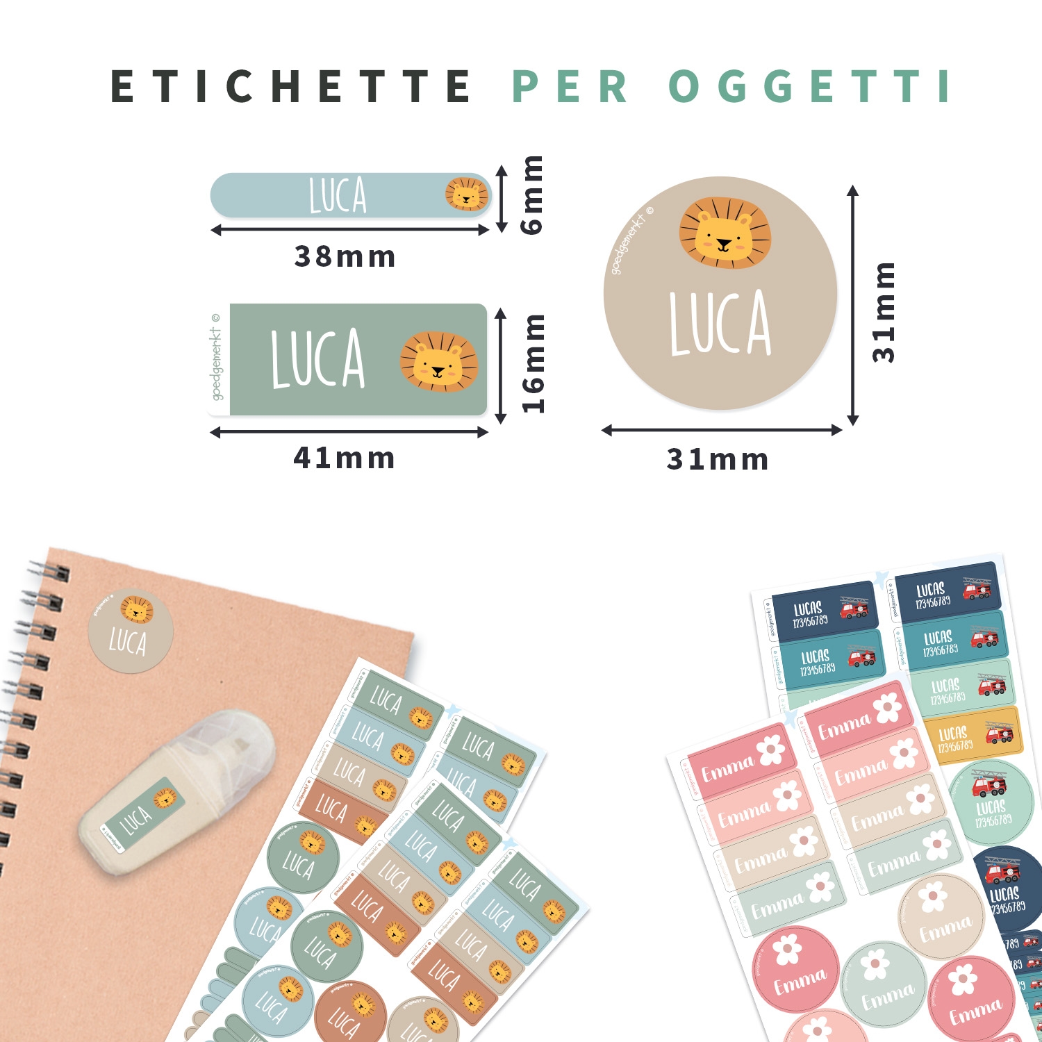 Mix di Etichette adesive