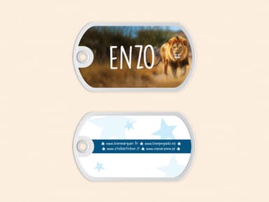 Targhetta per zaini e borse - Sfondo realistico