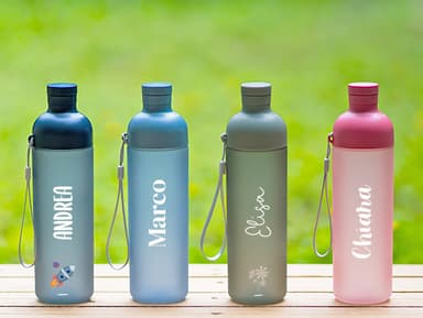 Borraccia Personalizzata Per Bambini Stellasticker - 450 Ml, Senza BPA, Con Nome E Icona, Blu Scuro - Foto 6