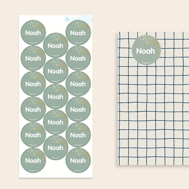 Etichette con nome oro/argento