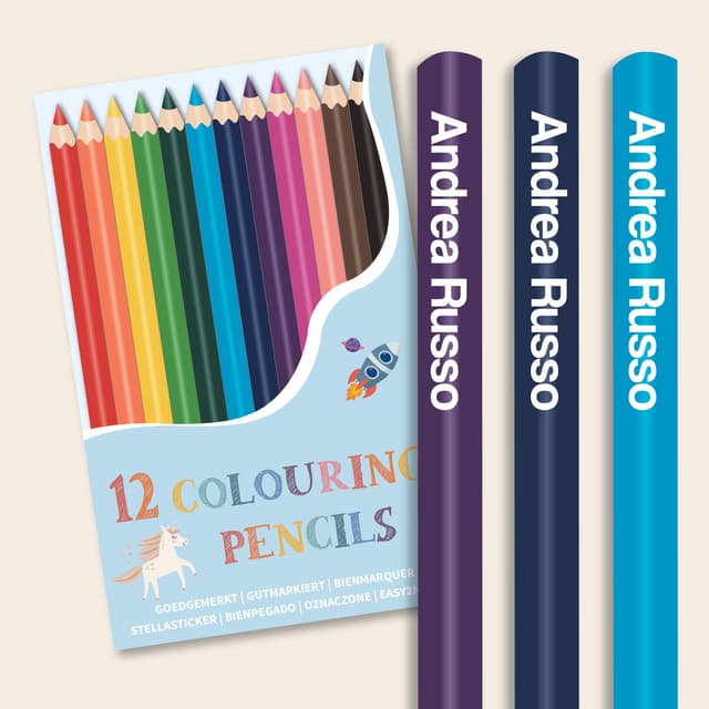 Matite colorate personalizzate con nome