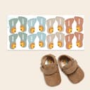 Etichette per scarpe