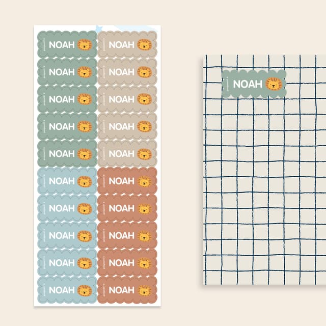 Etichette adesive con bordi ondulati