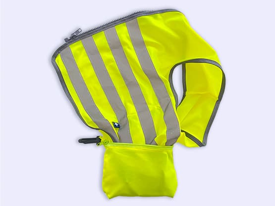 Gilet di sicurezza fluorescente per bambini con nome - Tema