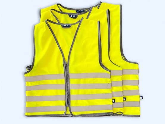 Gilet di sicurezza fluorescente per bambini con nome - Tema