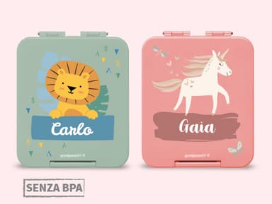 Pack Duo Porta merenda personalizzati