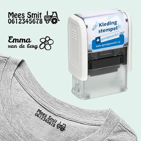 Istruzioni Timbro per abbigliamento