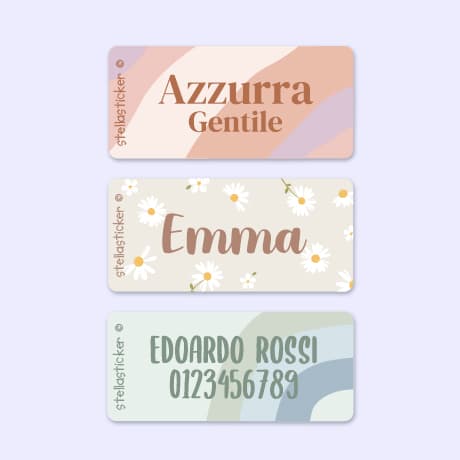 Etichette per abbigliamento di design