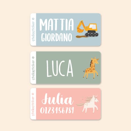 Etichette per abbigliamento a tema