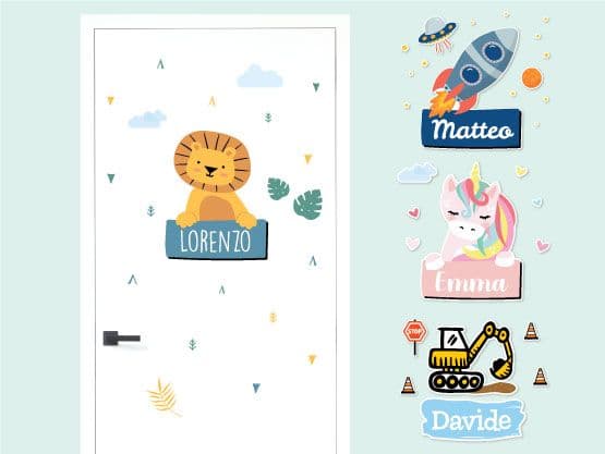 Adesivo per porta a tema