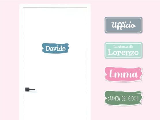 Adesivo per porta minimal