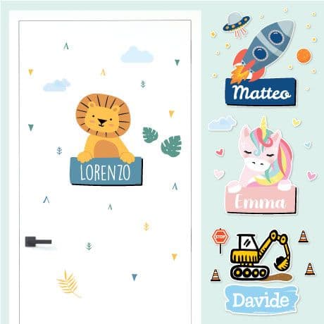 Adesivo per porta a tema