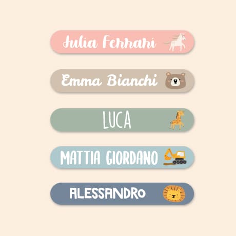Etichette adesive piccole a tema
