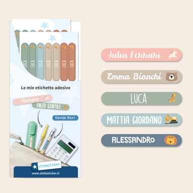 Etichette adesive piccole a tema
