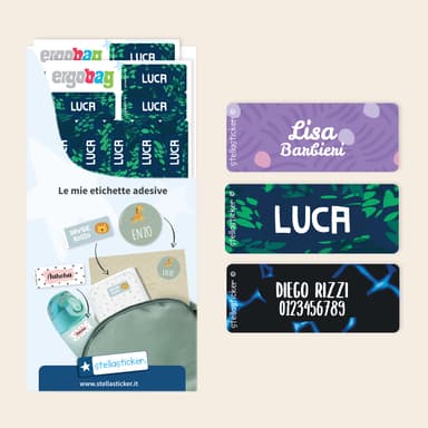 Adesivi ergobag con nome