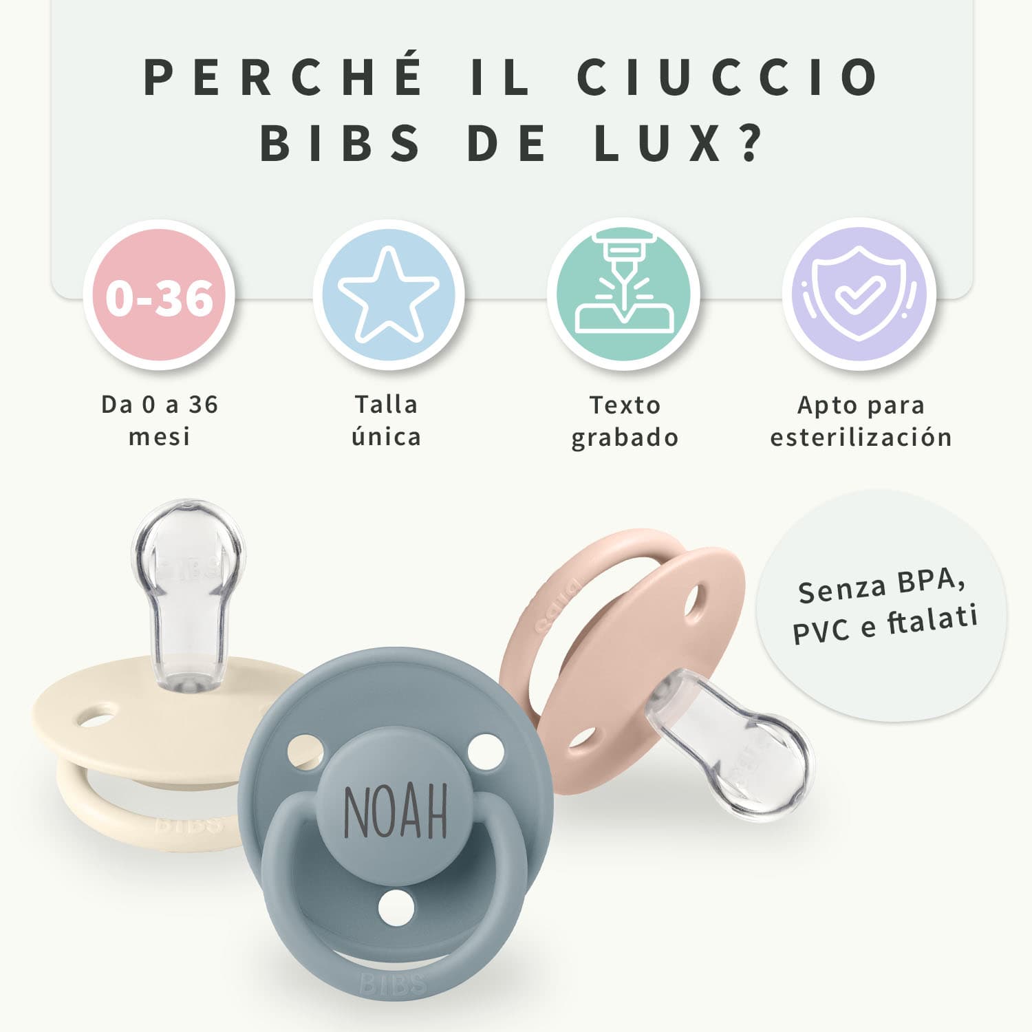 Ciuccio personalizzato con nome