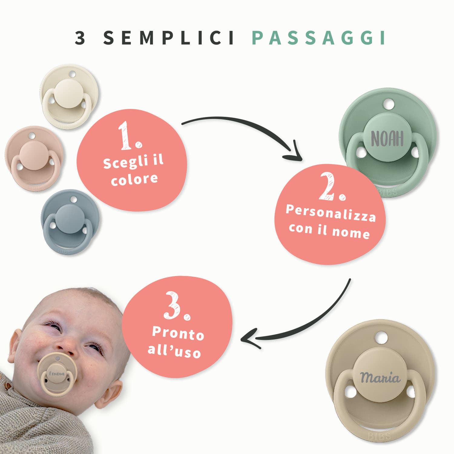 Ciuccio personalizzato con nome