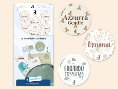 Adesivi rotondi con nome - Jollein