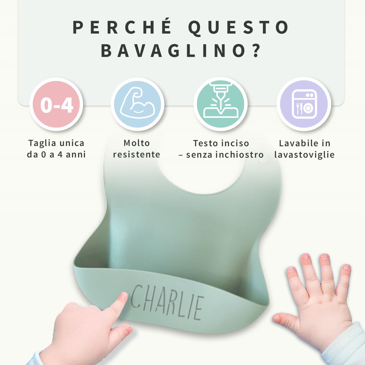 Bavaglino in silicone personalizzato