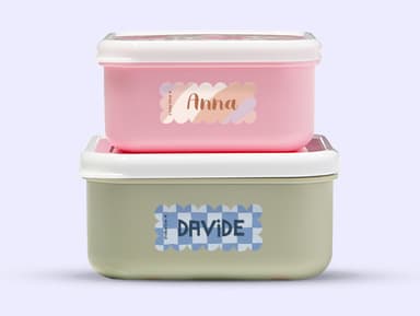 Adesivi con nome Design e bordo ondulato