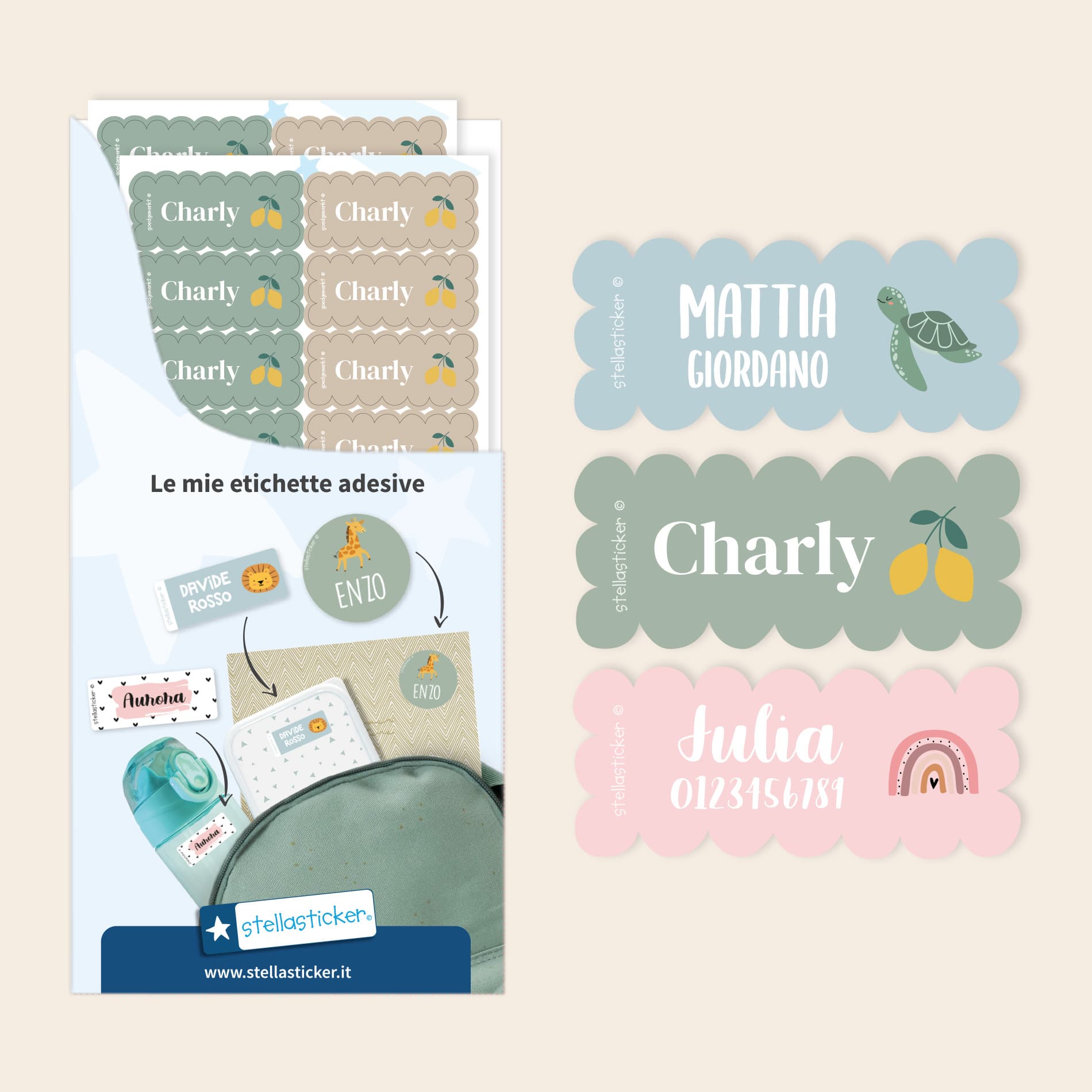 Etichette a tema ondulate