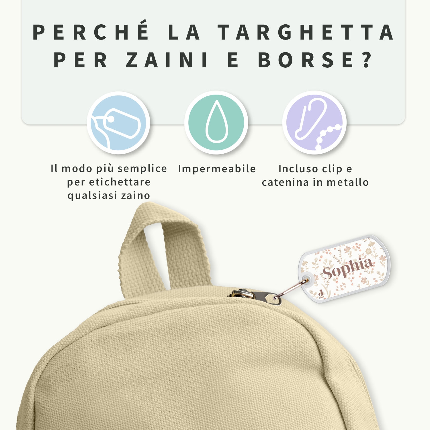 Etichetta per zaini e borse - Jollein