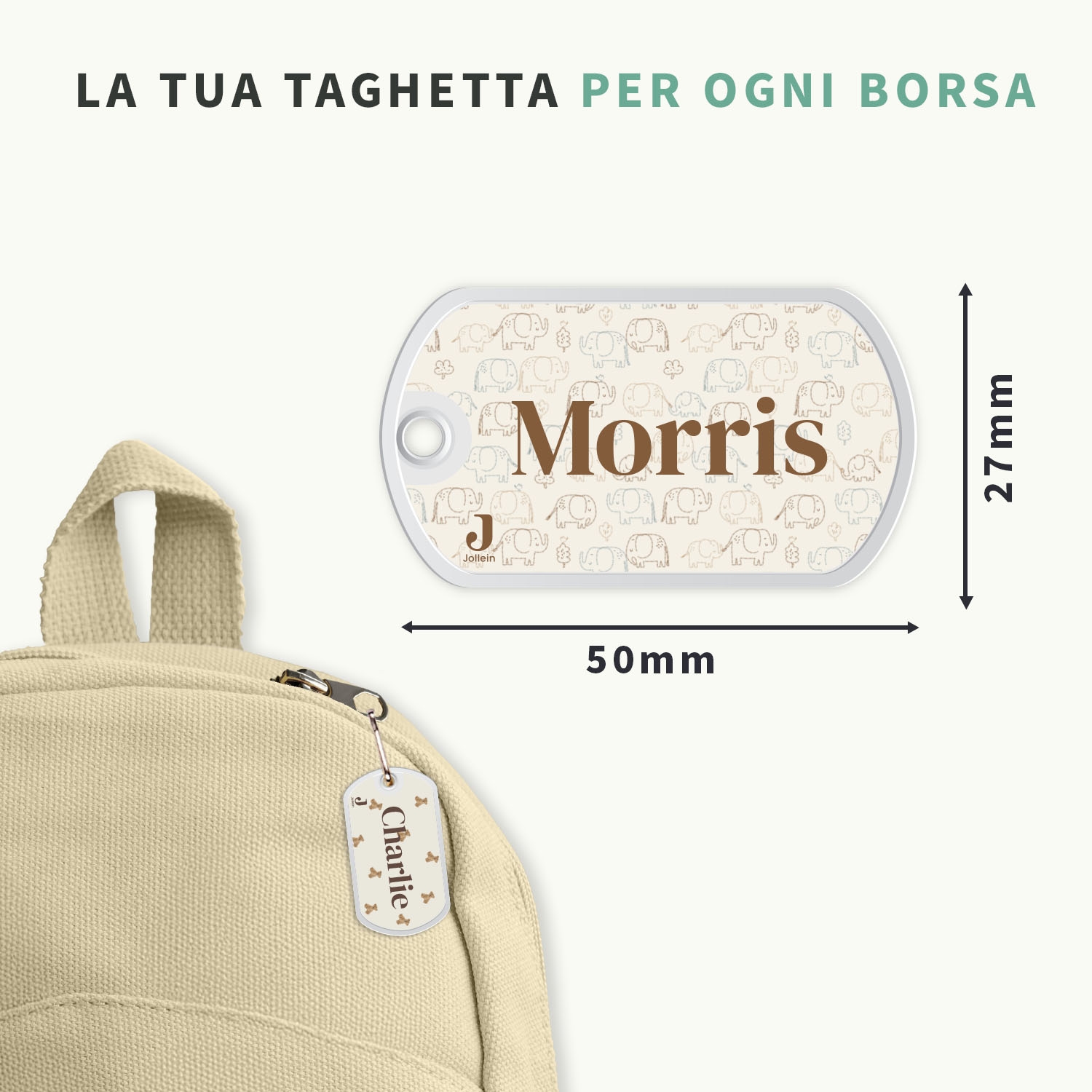 Etichetta per zaini e borse - Jollein