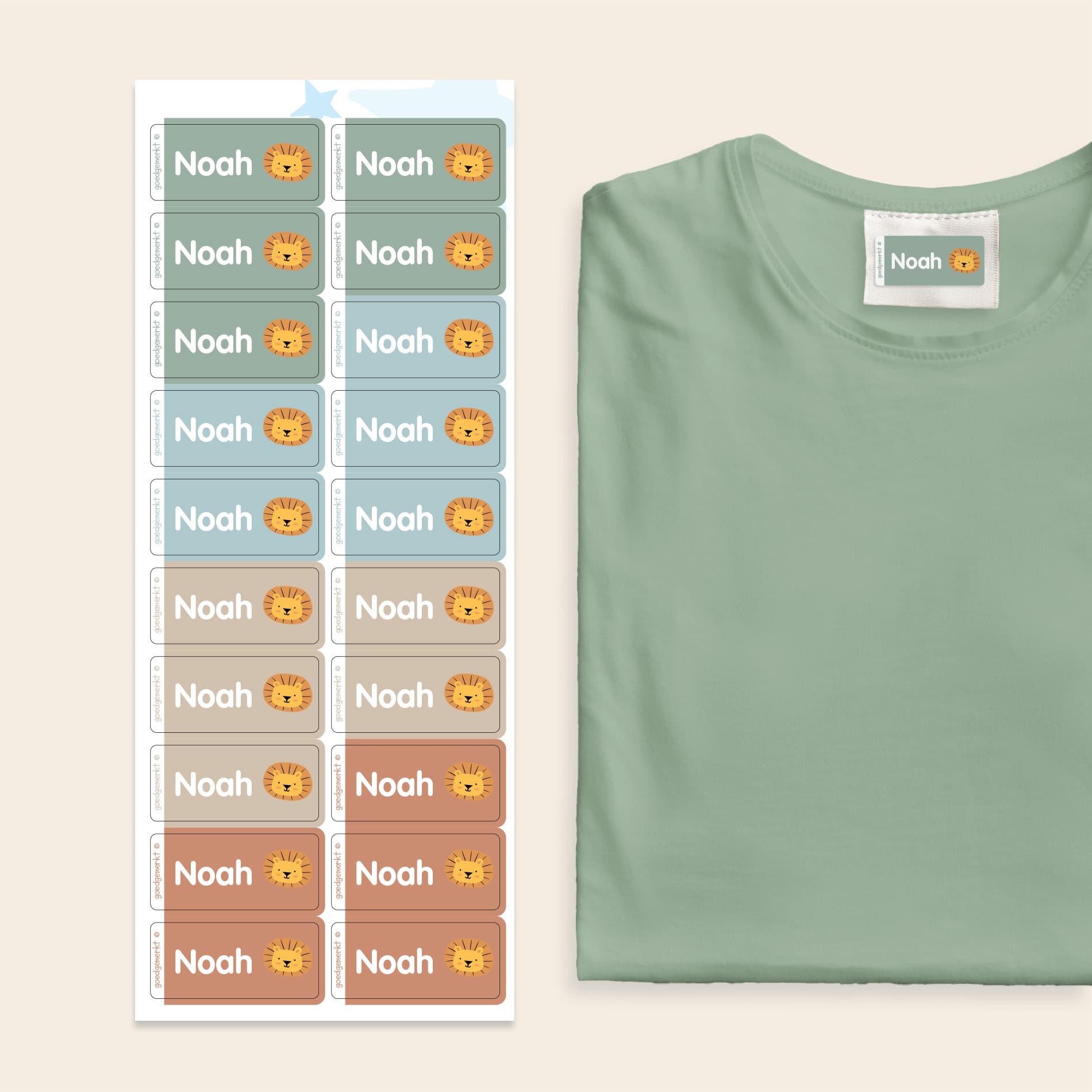 Assortimento etichette per vestiti