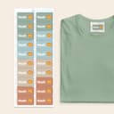 Assortimento etichette per vestiti