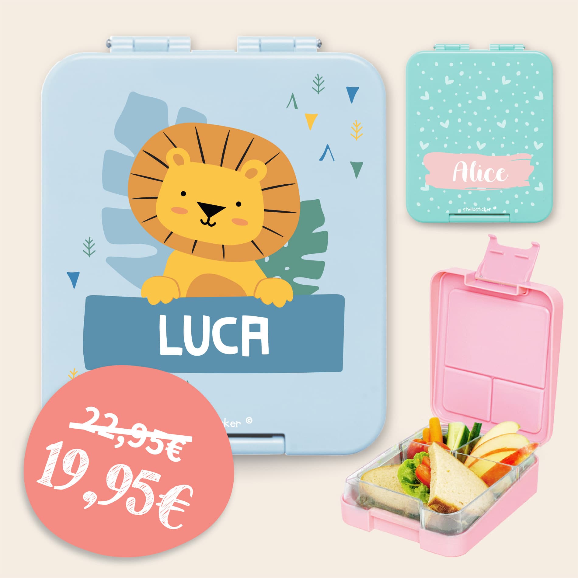 Porta merenda personalizzato a tema