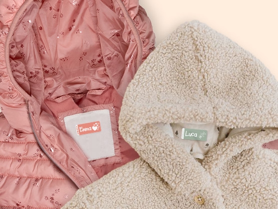 Etichette adesive per abbigliamento