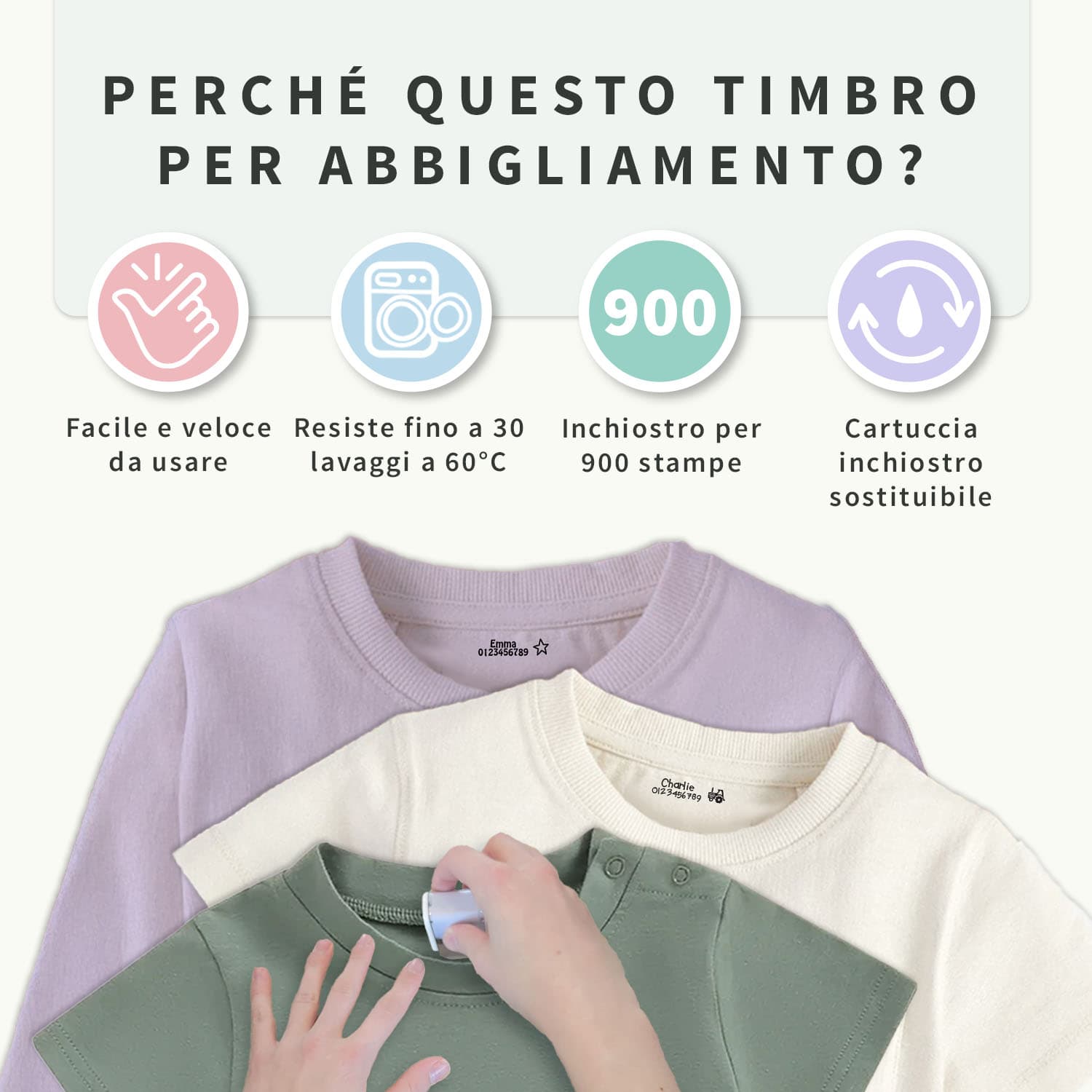 Timbro per vestiti