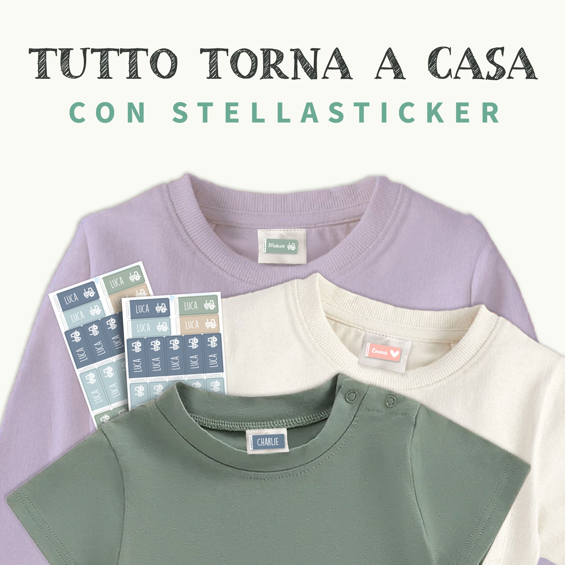 Etichette adesive per vestiti