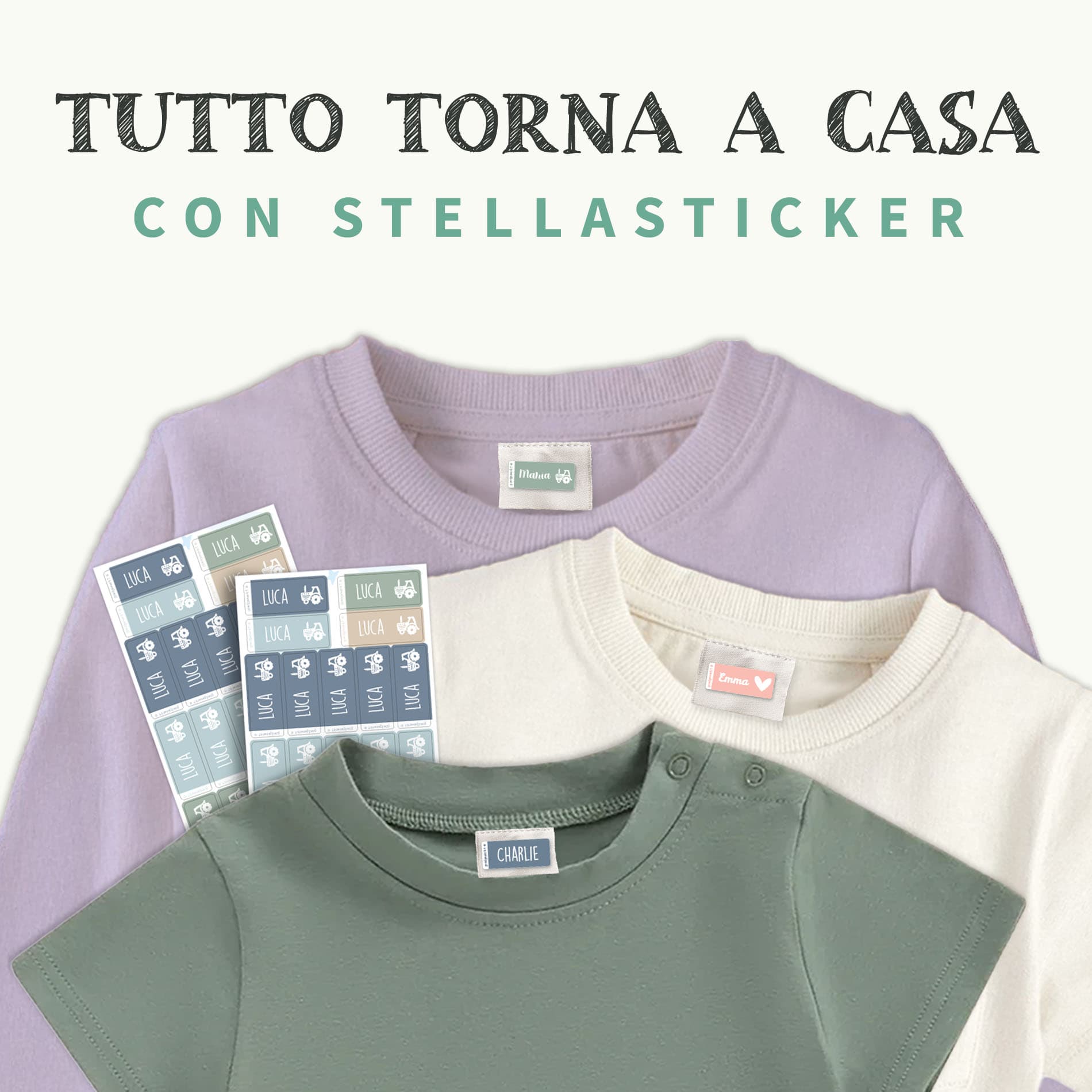 Etichette adesive per vestiti