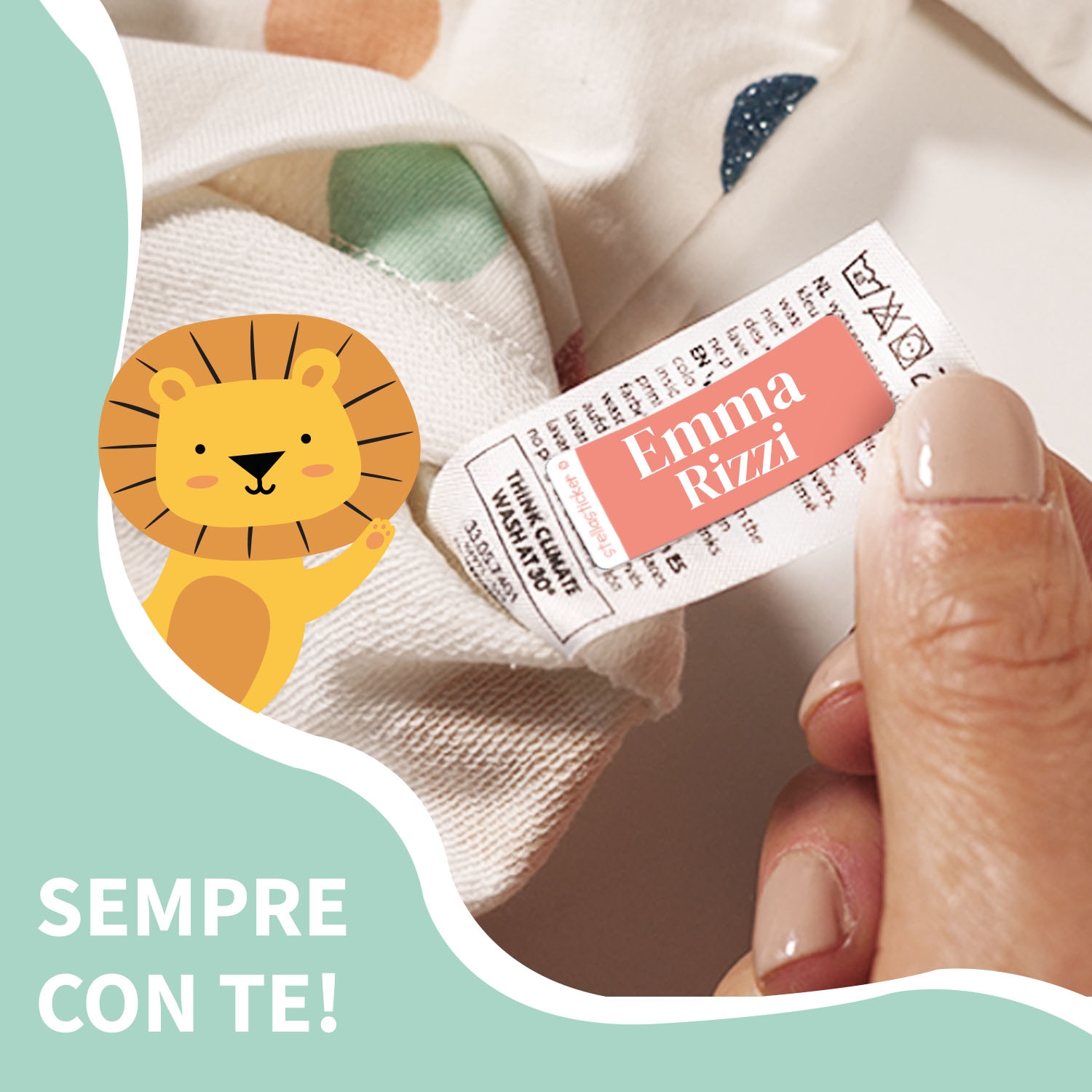 Etichette adesive per vestiti
