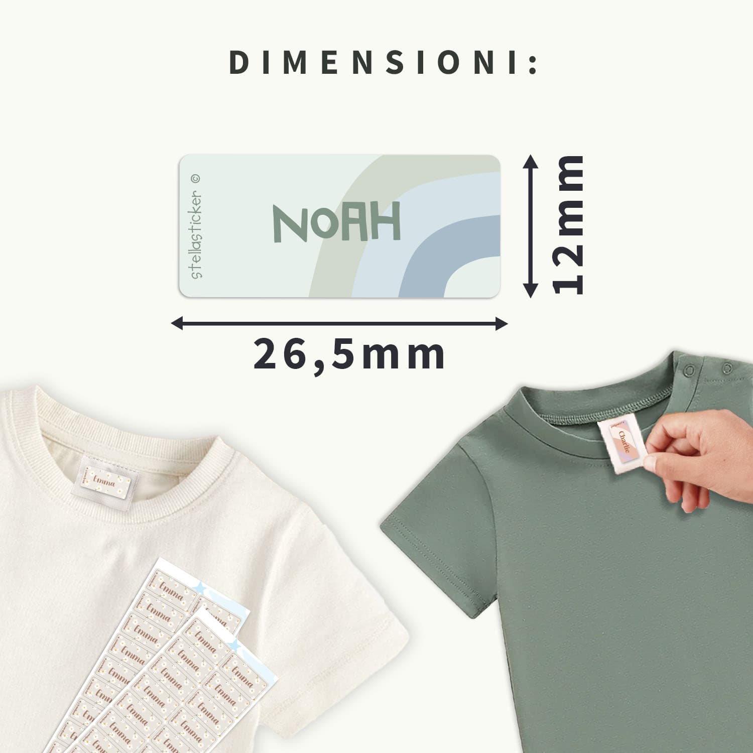 Etichette per abbigliamento di design