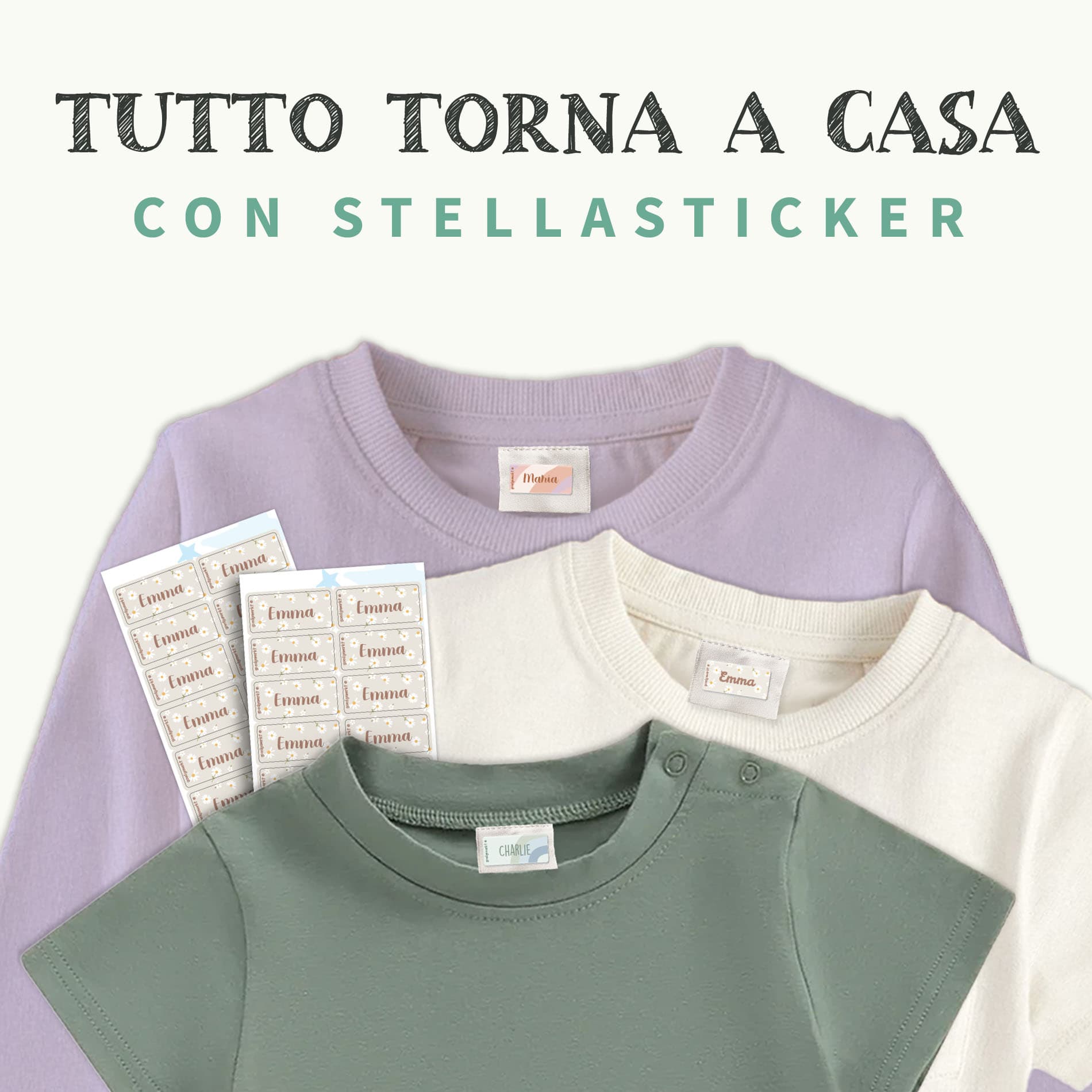 Etichette per abbigliamento di design