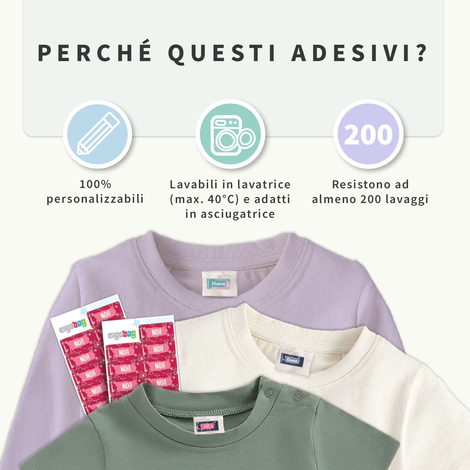 Adesivi per vestiti ergobag